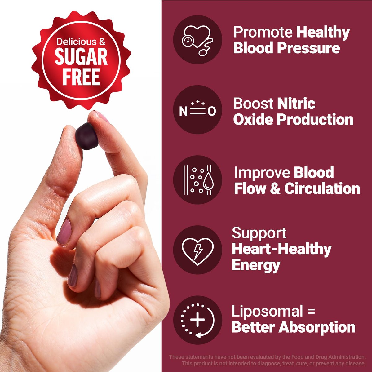 Force Factor Total Beets Gummies – Blutdruckunterstützung, liposomales Rote-Bete-Pulver, Zuckerfrei, gemischte Beeren, 60 Gummis