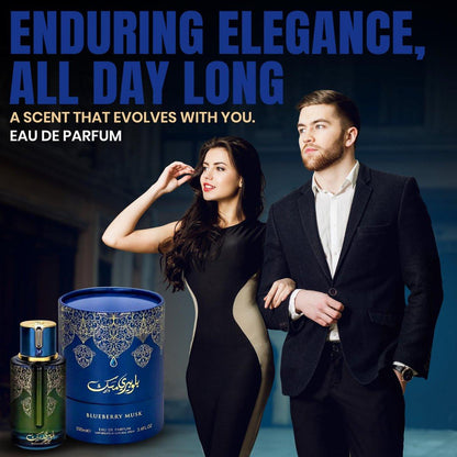PERENNIX Blueberry Musk Eau de Parfum – Langanhaltendes Unisex-Parfüm für Männer und Frauen, reichhaltiger & sinnlicher Duftspray – kräftiger fruchtig-blumiger Duft mit holziger Basis – 100 ml / 3,4 Fl Oz