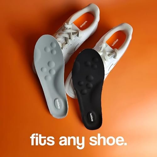 Original Stepprs Komfort-Einlegesohlen für Damen und Herren – verstellbare Größe, 4D Memory Foam Clouds Sohlen, Fußgewölbeunterstützung, verbesserte Körperhaltung (Orange, US Männer 8-13.5)