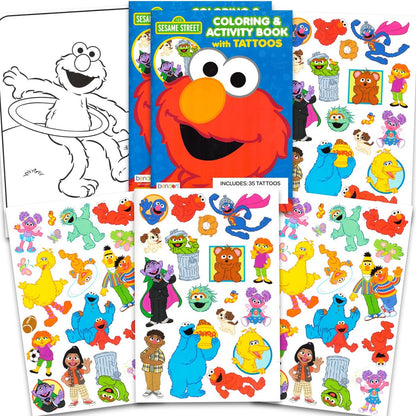 Sesame Street Elmo Tattoos Party Favors Set - Über 70 Temporäre Elmo Tattoos für Kinder, Jungen, Mädchen | Sesame Street Partyzubehör Pack