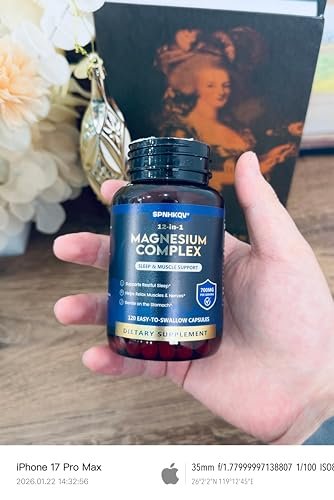 SPNHKQV Magnesium 12-in-1 Komplex – Hochdosiertes Magnesiumglycinat mit 700 mg – Für Muskeln, Nerven & Schlaf – 120 vegane Kapseln für Frauen & Männer