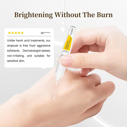 Vitamin C Brightening Serum für das Gesicht – Antioxidative Hydratisierende Ampullen mit Glutathion, Niacinamid & Hyaluronsäure – Tägliche Hautpflege für ungleichmäßigen Teint, dunkle Flecken & empfindliche trockene Haut – 1,2 ml x 30
