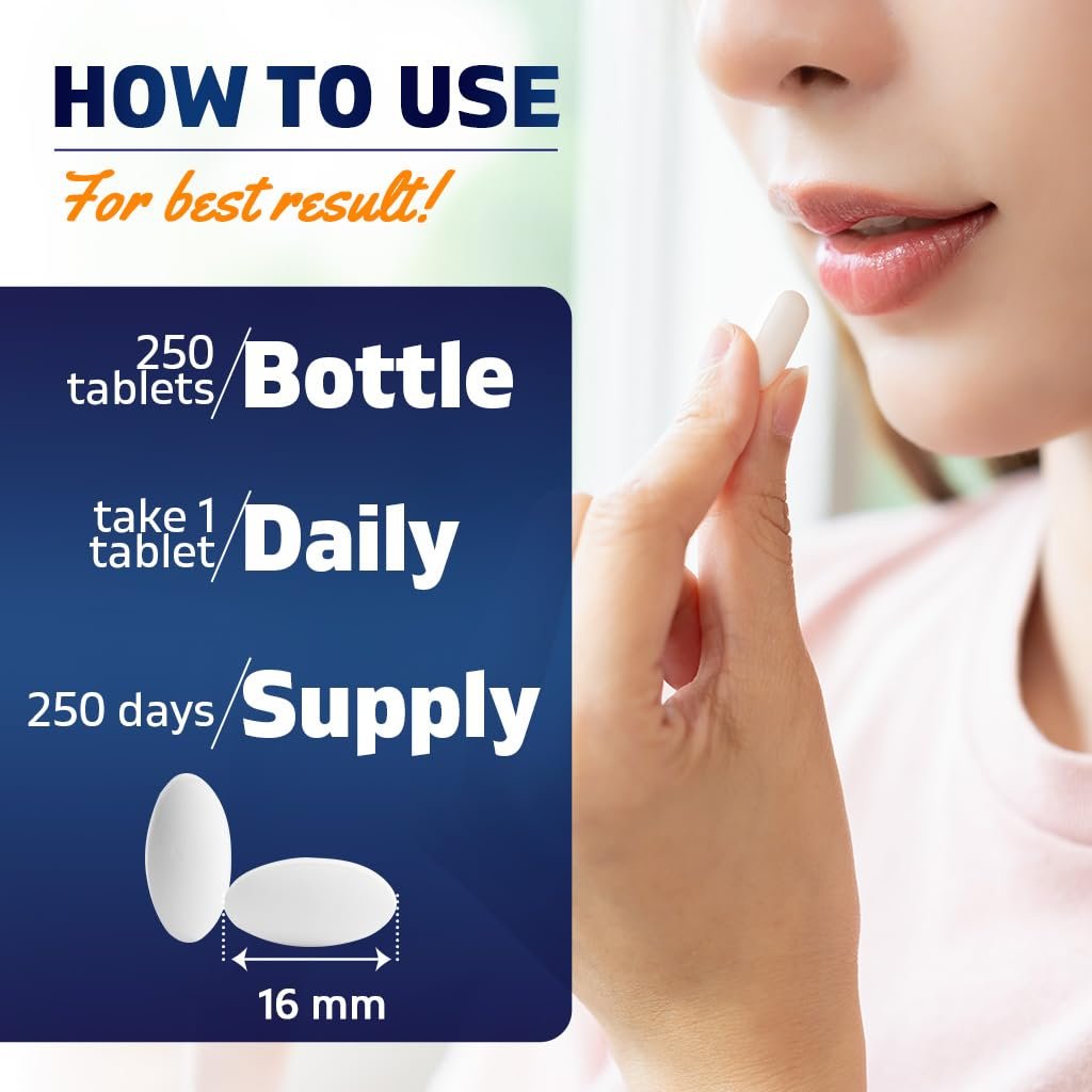 Vitamatic Kalium 99mg – 250 Tabletten – Kaliumchlorid für Muskel-, Herz- und Nervenfunktion – Elektrolyt-Unterstützung – Non-GMO, glutenfrei