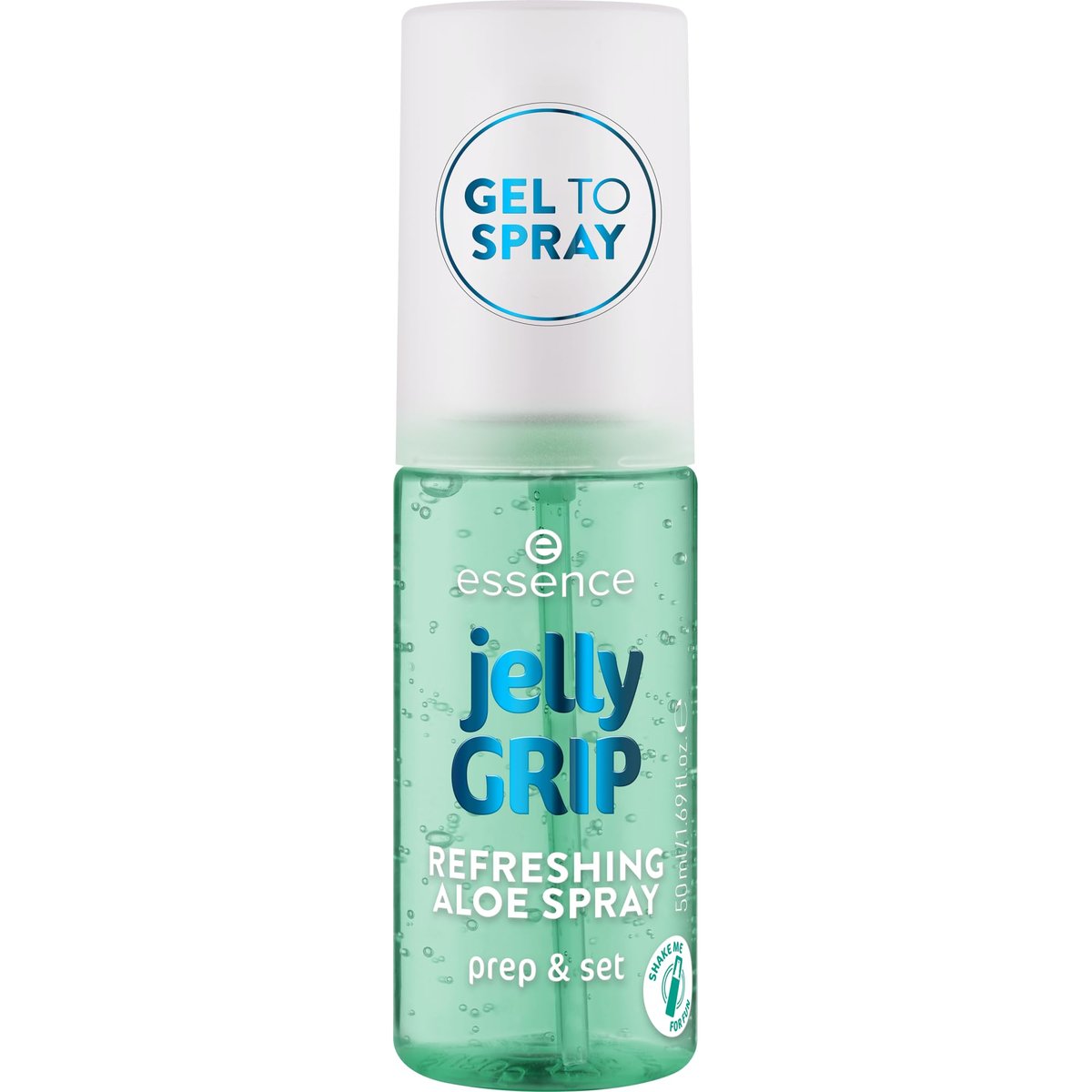 essence Jelly Grip Erfrischendes Aloe Spray | Feuchtigkeitsspendender Gel-to-Mist mit Aloe Vera für einen frischen, leuchtenden Teint | Bereitet vor, setzt und erfrischt Make-up | Vegan & tierversuchsfrei