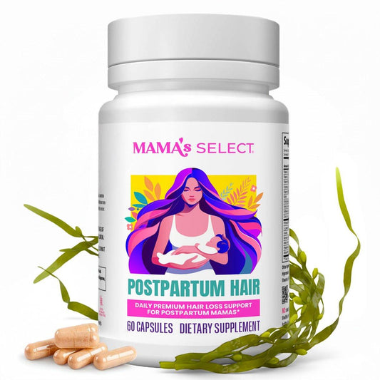 Mama’s Select Vitamine gegen Haarausfall nach der Schwangerschaft – Reduziert Haarausfall, stellt Dicke, Glanz und Stärke wieder her – Unterstützt hormonelles Gleichgewicht, Zellerneuerung und Kopfhautgesundheit – Behandlung ist stillzeitgeeignet