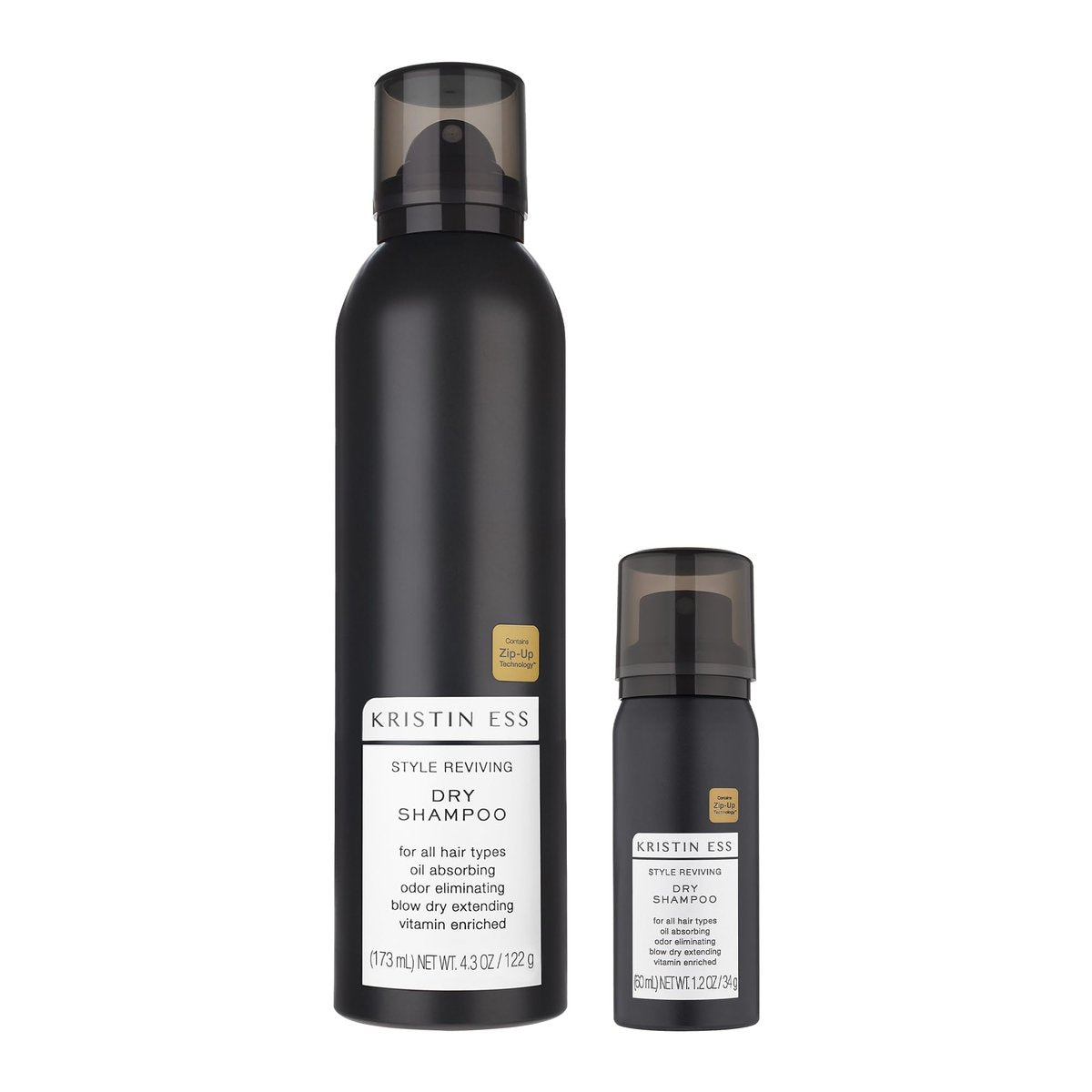 Kristin Ess 2-in-1 Bundle Trockenshampoo-Spray für fettiges Haar – Haus- & Reisegröße – absorbiert Öl, verleiht Volumen, verlängert Frische + Dufterfrischer – sulfatfrei, vegan & farbsicher – frischer Birnenduft