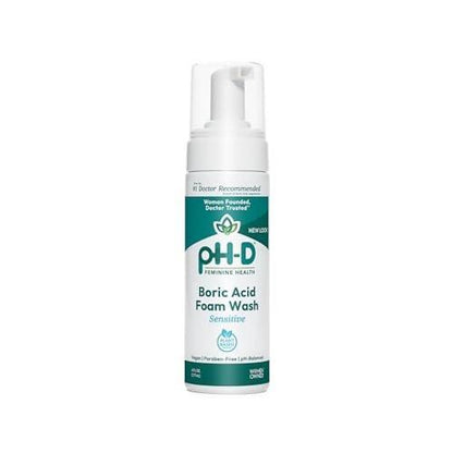 pH-D Feminine Health - Borsäure-Schaumwaschung - pH-ausgeglichen, parabenfrei und pflanzlich (empfindlich, 177 ml)