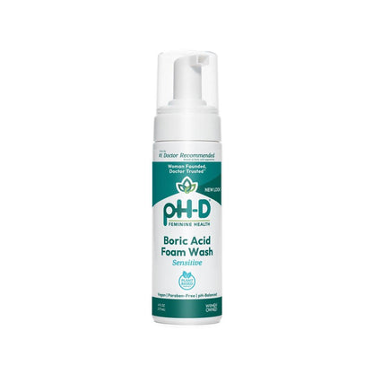 pH-D Feminine Health - Borsäure-Schaumwaschung - pH-ausgeglichen, parabenfrei und pflanzlich (empfindlich, 177 ml)
