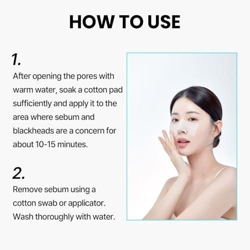 ilso Super Melting Sebum Softener – 5,29 fl oz mit 40 Hautpflege-Wattepads – Porenreinigungslösung & Mitesser-Entferner – Koreanische Hautpflege