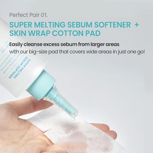 ilso Super Melting Sebum Softener – 5,29 fl oz mit 40 Hautpflege-Wattepads – Porenreinigungslösung & Mitesser-Entferner – Koreanische Hautpflege