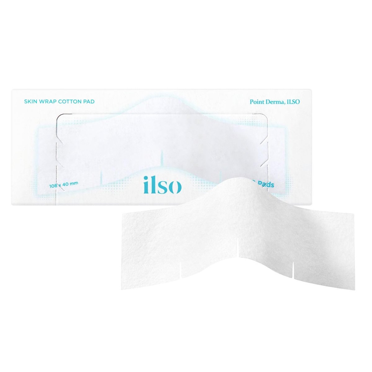 ILSO Skin Wrap Baumwollpad, dünne Schicht für DIY Tonerpad und Tuchmaske, 40 Blatt, 4 x 10,8 cm, koreanische Hautpflege
