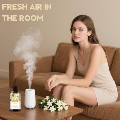 Jasmin ätherisches Öl – Jasmin Duftöl für Romantik, Diffuser, Luftbefeuchter, Massage, DIY-Kerzen, Seife, Hautpflege, Yoga, Geschenkfertig – MLYNKL Jasmin Öl (130 ml / 4,33 fl oz)