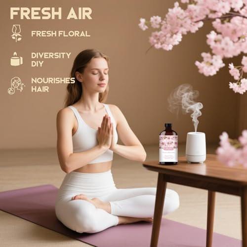 Kirschblüten Duftöl – MLYNKL Kirschblütenöl für Diffuser, Luftbefeuchter, DIY Kerzen, Seife, Blütenduft, Zuhause, Geschenk (130 ml)
