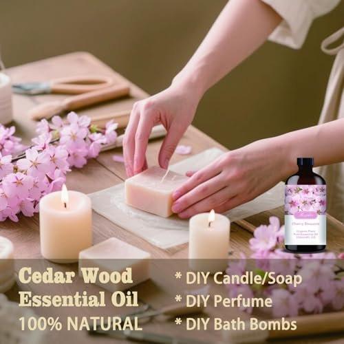 Kirschblüten Duftöl – MLYNKL Kirschblütenöl für Diffuser, Luftbefeuchter, DIY Kerzen, Seife, Blütenduft, Zuhause, Geschenk (130 ml)