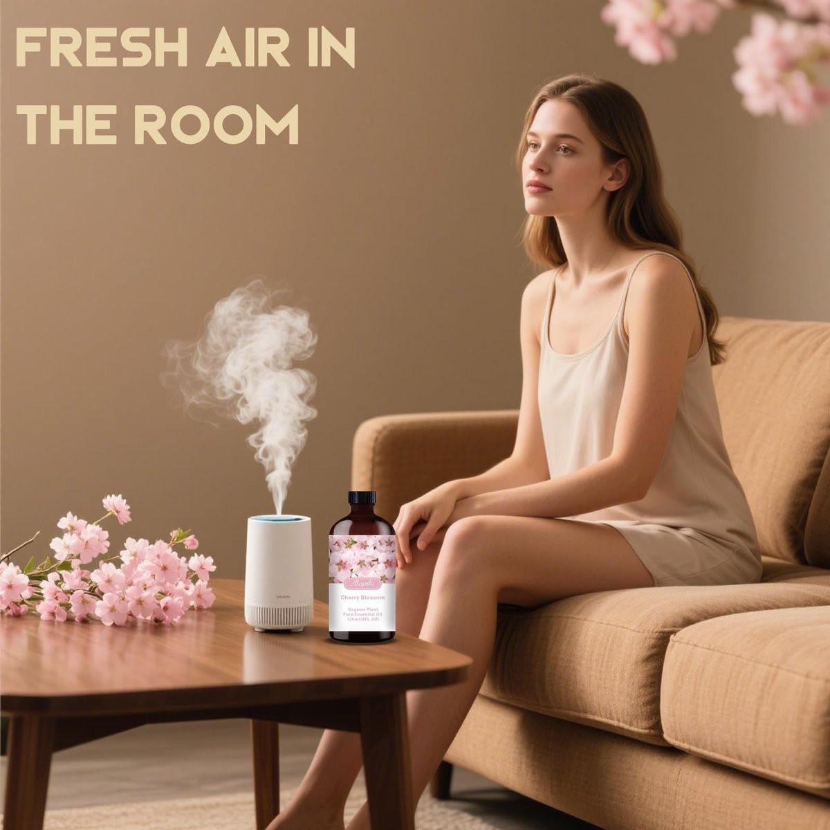 Kirschblüten Duftöl – MLYNKL Kirschblütenöl für Diffuser, Luftbefeuchter, DIY Kerzen, Seife, Blütenduft, Zuhause, Geschenk (130 ml)