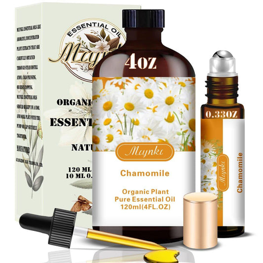 Kamillen Ätherisches Öl – Kamillenduftöl für Schlafhilfe, Diffuser, Luftbefeuchter, Massage, DIY Seife, Kerze, Hautpflege, Geschenkfertig – MLYNKL Kamillenöle (130 ml)