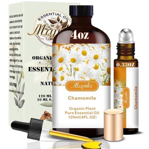 Kamillen Ätherisches Öl – Kamillenduftöl für Schlafhilfe, Diffuser, Luftbefeuchter, Massage, DIY Seife, Kerze, Hautpflege, Geschenkfertig – MLYNKL Kamillenöle (130 ml)