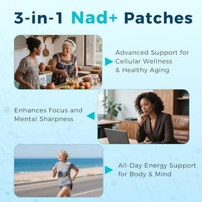 Velzara NAD+ Patches – Bequemer Alltagsträger, vegan, wasserresistent, 30 Patches
