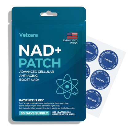 Velzara NAD+ Patches – Bequemer Alltagsträger, vegan, wasserresistent, 30 Patches