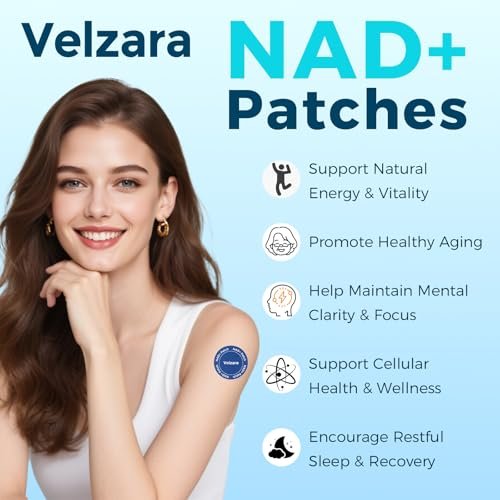 Velzara NAD+ Patches – Bequemer Alltagsträger, vegan, wasserresistent, 30 Patches