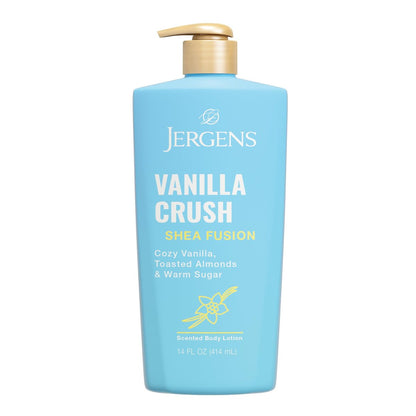 Jergens Shea Fusion Vanilla Crush Body Lotion für trockene Haut, feuchtigkeitsspendende Körperlotion mit Sheabutter und Vitamin E, 414 ml
