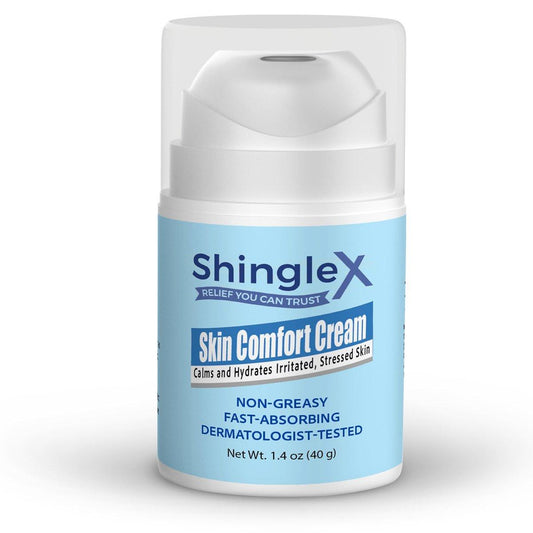ShingleX Feuchtigkeitscreme für die Haut, beruhigt trockene & empfindliche Haut, dermatologisch getestet, parfümfrei, schnell einziehend, 40 g