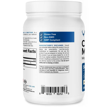 Bucked Up Reines mikronisiertes Kreatin-Monohydrat für Frauen und Männer – Leicht zu mischen und ungewürzt – 5 g pro Portion – 120 Portionen – 600 Gramm pro Behälter