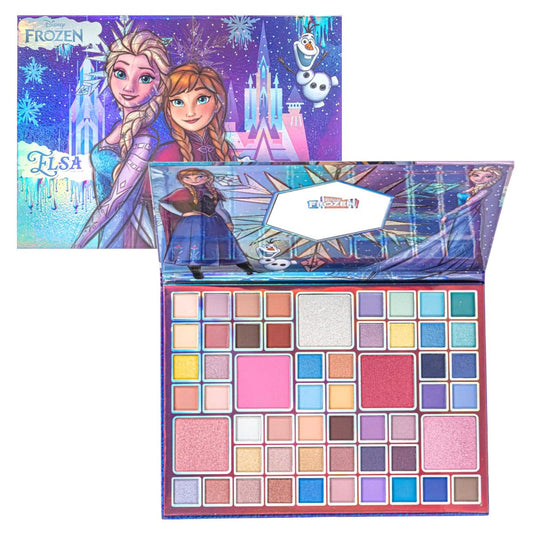 Disney Frozen Elsa & Anna 55-teilige Lidschattenpalette mit Spiegel – Schimmernde & matte Farben für Mädchen & Teens – Townley Girl