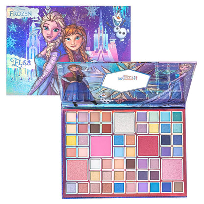 Disney Frozen Elsa & Anna 55-teilige Lidschattenpalette mit Spiegel – Schimmernde & matte Farben für Mädchen & Teens – Townley Girl