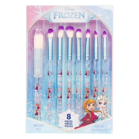 Disney Frozen 8-teiliges Make-up-Pinselset für Lidschatten, Highlighter, Rouge, weiche Borsten, Make-up-Set für Mädchen, von Townley Girl