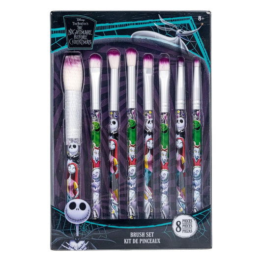 Nightmare Before Christmas 8-teiliges Make-up-Pinselset – Eyeshadow, Highlighter, Rouge – weiche Borsten – Make-up-Set für Mädchen von Townley Girl