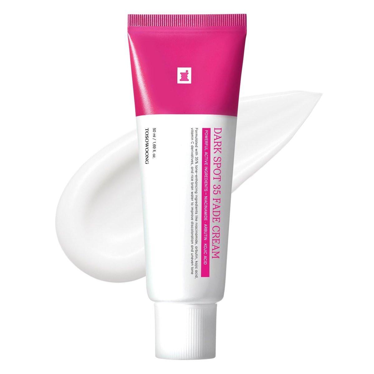 TOSOWOONG Dark Spot 35 Fade Cream – Aufhellende Creme gegen Hyperpigmentierung mit Arbutin, Kojisäure, Niacinamid – Koreanische Hautpflege 50 ml