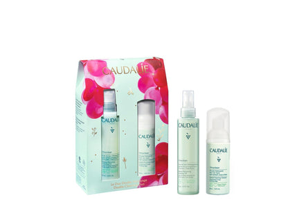 Caudalie Vinoclean Geschenkset für die Muttertag: Doppelreinigung mit Reinigungsöl 75 ml und Schaumreiniger 50 ml