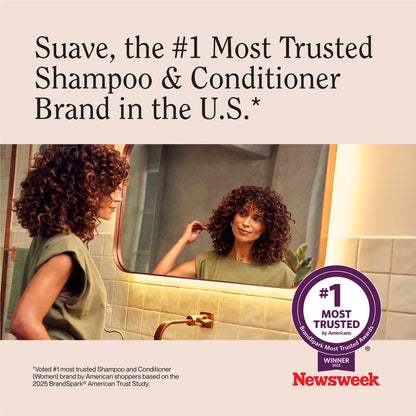 Suave Bamboo & Hibiscus Volumizing Shampoo – Für feines und plattes Haar, salonbewährtes System für mehr Volumen und Fülle, 12,6 oz