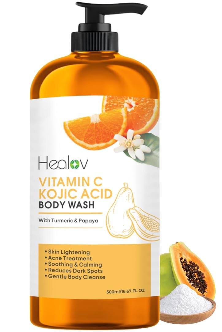 Kojicsäure-Seife gegen Hyperpigmentierung – Kojic Papaya Hautaufhellende Körperwäsche – Kurkuma-Seife für dunkle Flecken, Aknenarben & Hautunreinheiten – Gesichtsreiniger für strahlende, gleichmäßige Haut