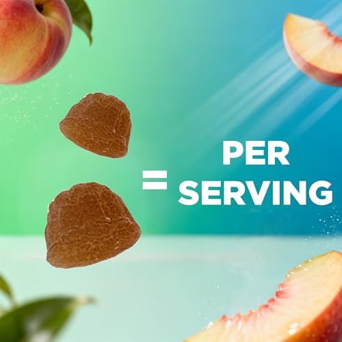 Vitamatic Ginkgo Biloba & Bacopa Gummis – Pflanzlicher Extrakt – Natürlicher Pfirsichgeschmack – Vegan, Non-GMO, Glutenfrei – Nahrungsergänzungsmittel – 60 Stück