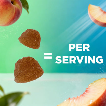 Vitamatic Ginkgo Biloba & Bacopa Gummis – Pflanzlicher Extrakt – Natürlicher Pfirsichgeschmack – Vegan, Non-GMO, Glutenfrei – Nahrungsergänzungsmittel – 60 Stück