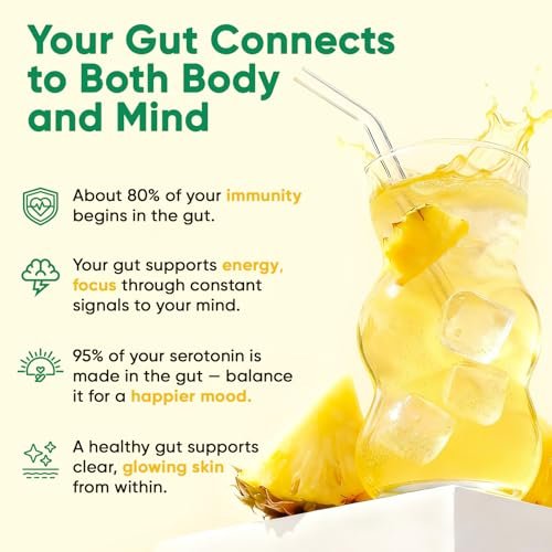 Venture Pal 2-in-1 Hydration Packets + Gut Health Electrolytes Powder - 7 Elektrolyte & 5 Vitamine, Probiotika - Zuckerfreies flüssiges tägliches IV-Getränk zur Linderung von Dehydrierung | Non-GMO | 16 Sticks