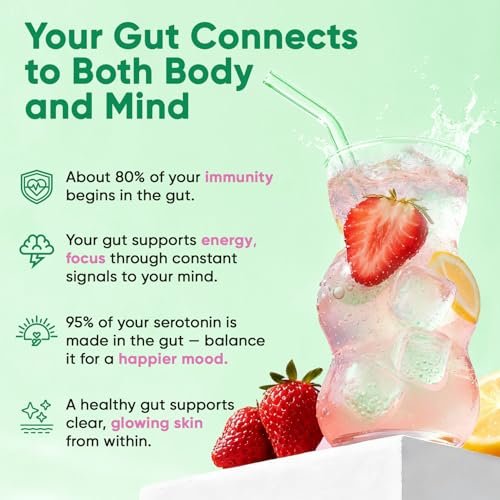 Venture Pal 2-in-1 Hydration Packets + Darmgesundheit Elektrolyte Pulver - 7 Elektrolyte & 5 Vitamine, Probiotika - Zuckerfreier Liquid Daily IV Drink Mix gegen Dehydrierung | Non-GMO | 16 Sticks