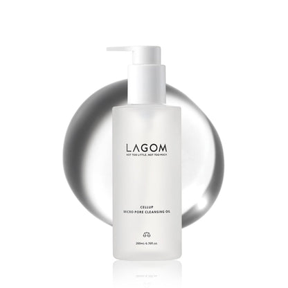 LAGOM Micro Pore Cleansing Oil – Tägliches leichtes Make-up-Entferneröl gegen Mitesser, koreanische Hautpflege, 200 ml