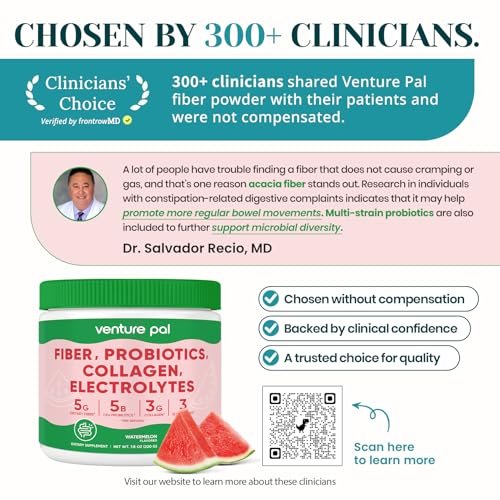 6-in-1 Tägliches Präbiotisches Ballaststoffpulver für Darm- & Verdauungsgesundheit, GLP-1-freundlich, Zuckerfreies Ballaststoff-Supplement mit Probiotika, Kollagenpeptiden & Elektrolyten – für Frauen & Männer – 7,8 oz