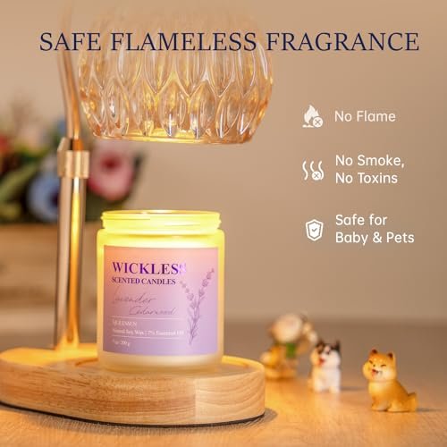 Lavendel Zedernholz Duftwachs für Duftlampen-Wärmer mit 10 ml ätherischem Öl für individuelles Aroma – Flammenloser, ungiftiger Sojawachs-Duft für Zuhause, Muttertags- oder Geburtstagsgeschenk für Frauen & Männer
