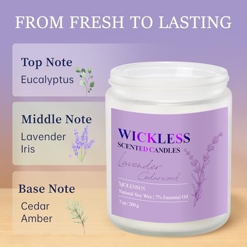 Lavendel Zedernholz Duftwachs für Duftlampen-Wärmer mit 10 ml ätherischem Öl für individuelles Aroma – Flammenloser, ungiftiger Sojawachs-Duft für Zuhause, Muttertags- oder Geburtstagsgeschenk für Frauen & Männer