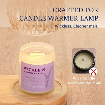 Lavendel Zedernholz Duftwachs für Duftlampen-Wärmer mit 10 ml ätherischem Öl für individuelles Aroma – Flammenloser, ungiftiger Sojawachs-Duft für Zuhause, Muttertags- oder Geburtstagsgeschenk für Frauen & Männer