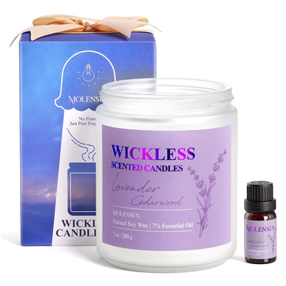 Lavendel Zedernholz Duftwachs für Duftlampen-Wärmer mit 10 ml ätherischem Öl für individuelles Aroma – Flammenloser, ungiftiger Sojawachs-Duft für Zuhause, Muttertags- oder Geburtstagsgeschenk für Frauen & Männer