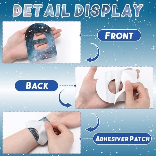 Geiserailie 32-teilige Klebepflaster kompatibel mit Omnipod 5, CGM-Pflaster, Galaxy-Klebeband-Aufkleber, Sensorschutz wasserdicht schweißbeständig flexibel atmungsaktiv vorgestanzt langanhaltend