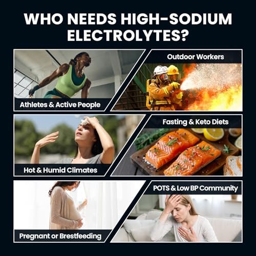 Venture Pal High Sodium Electrolyte Powder Packets – Zuckerfreies Hydrationsgetränk mit Natrium, Kalium, Magnesium & Vitaminen, Null Kalorien, Keto-, Vegan- & Paleo-freundlich, 30 Sticks