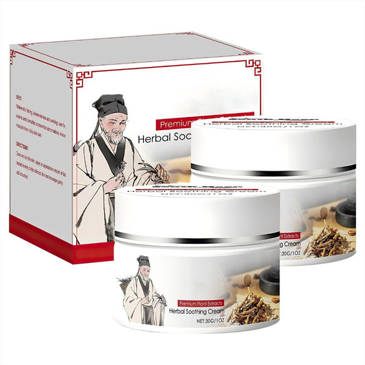 2er-Pack Berthg Kräuter-Hautpflegecreme - Antibakterielle Pflege mit Menthol, Ringelblume & Dendrobium zur Beruhigung trockener, juckender Haut