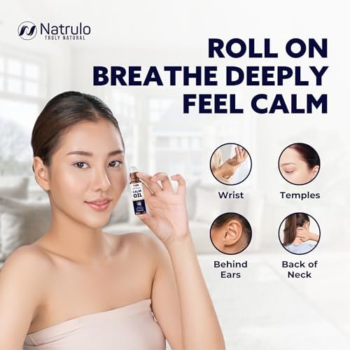 Calm Essential Oil Roll On – Beruhigende ätherische Öle mit Lavendel & Kamille – Stressabbau, Entspannung & hautberuhigende Aromatherapie – Rollerflakon – Selbstpflege & Entspannungsgeschenke für Frauen