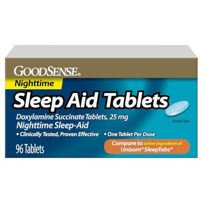 GoodSense Schlafhilfe Tabletten – Doxylaminsuccinat 25 mg, Einschlafhilfe für eine erholsame Nacht